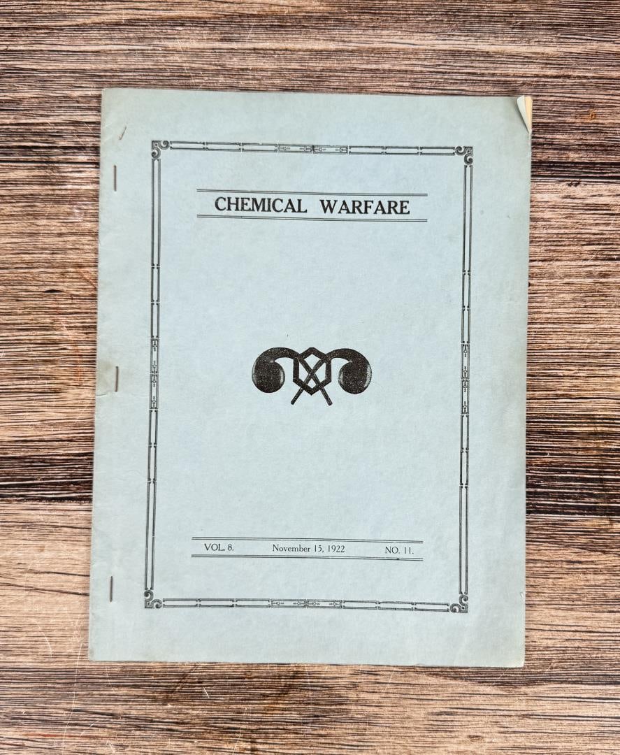 Chemical Warfare Service: Volume 8, November 15 1922, No 11