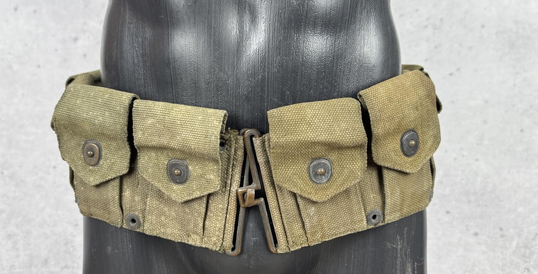 WW2 M1 Garand Cartridge Ammo Belt Model 1923: Nice example.