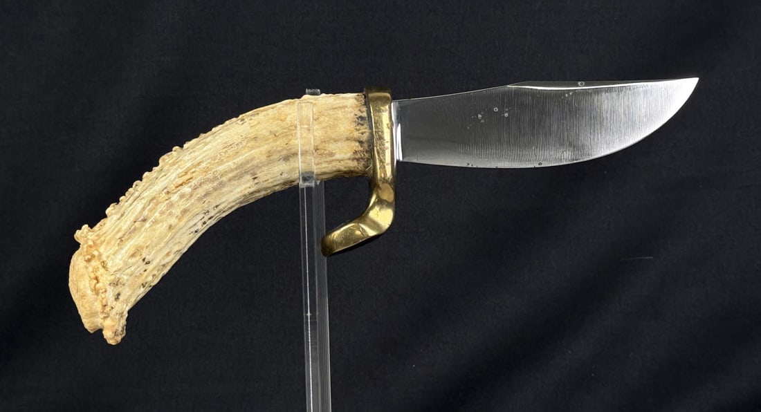 Montana Custom Made Horn Handle Hunting Knife (1 of 4)