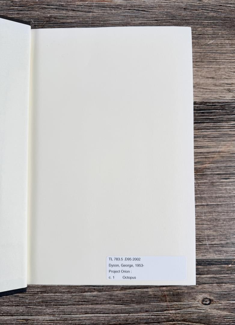 Project Orion Author Signed - 4