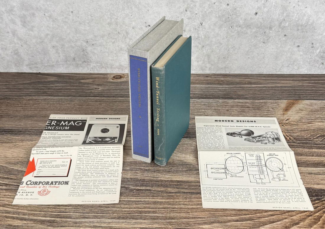 Wind Tunnel Testing: Alan Pope. 1947 Provenance: The Rocket Development Library of Herbert Schaefer Herbert Schaefer was born and educated in Berlin, Germany and worked in the fields of mechanical and aeronautical