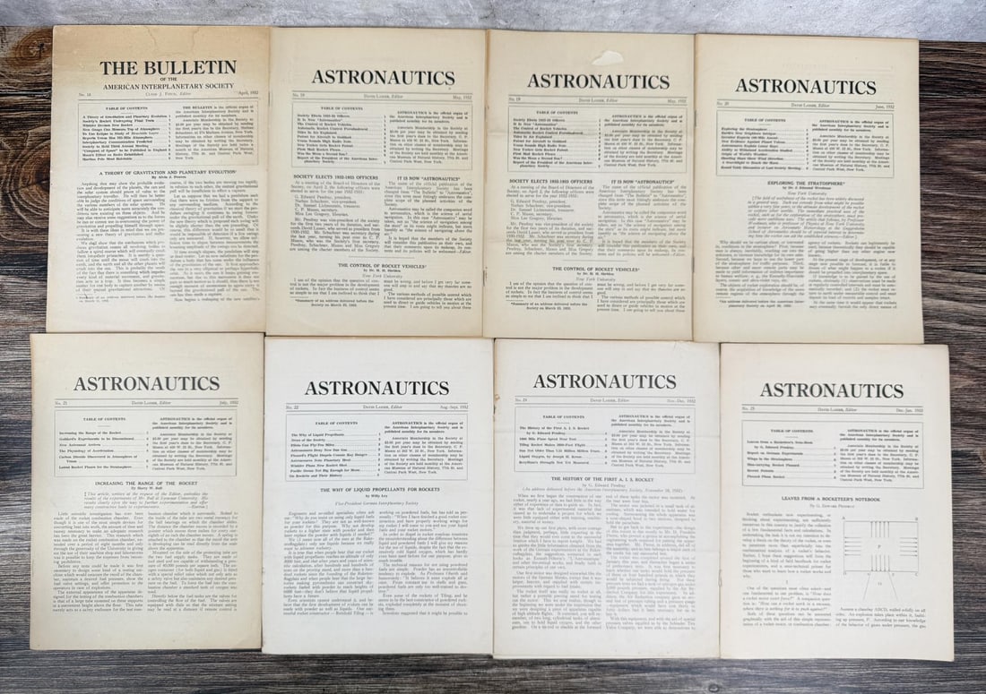 American Interplanetary Society Astronautics (1 of 6)