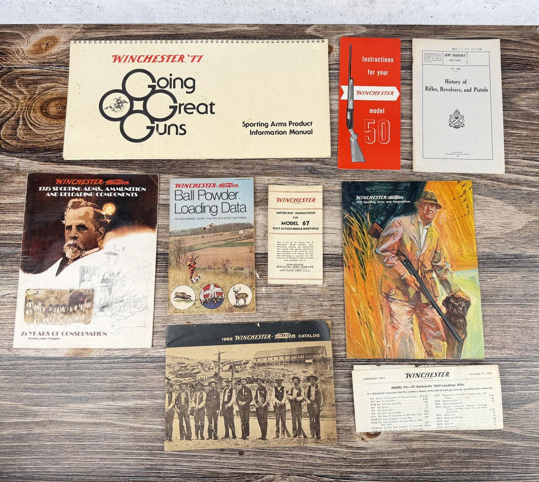 Winchester Firearms Literature and Ephemera Group: Nice grouping.