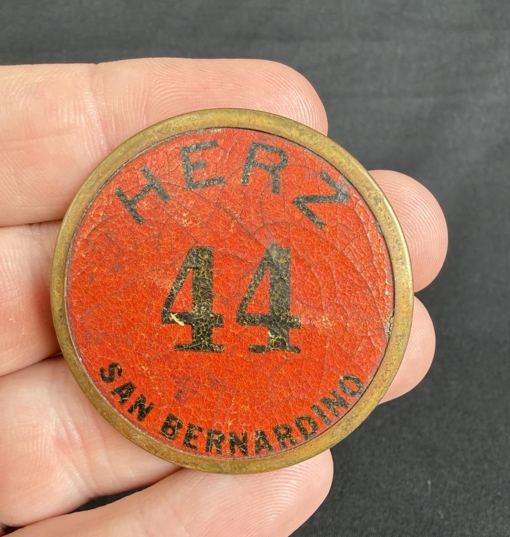 George Herz San Bernardino California Badge: 1 3/4" diameter