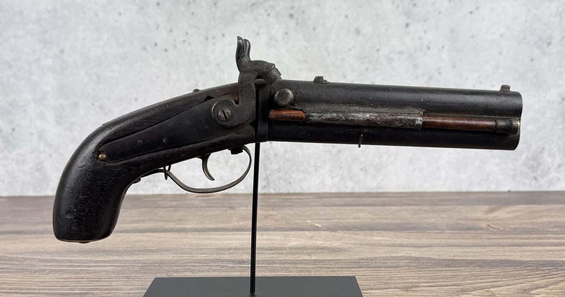 Antique Double Barrel Over Under Howdah Pistol (1 of 8)