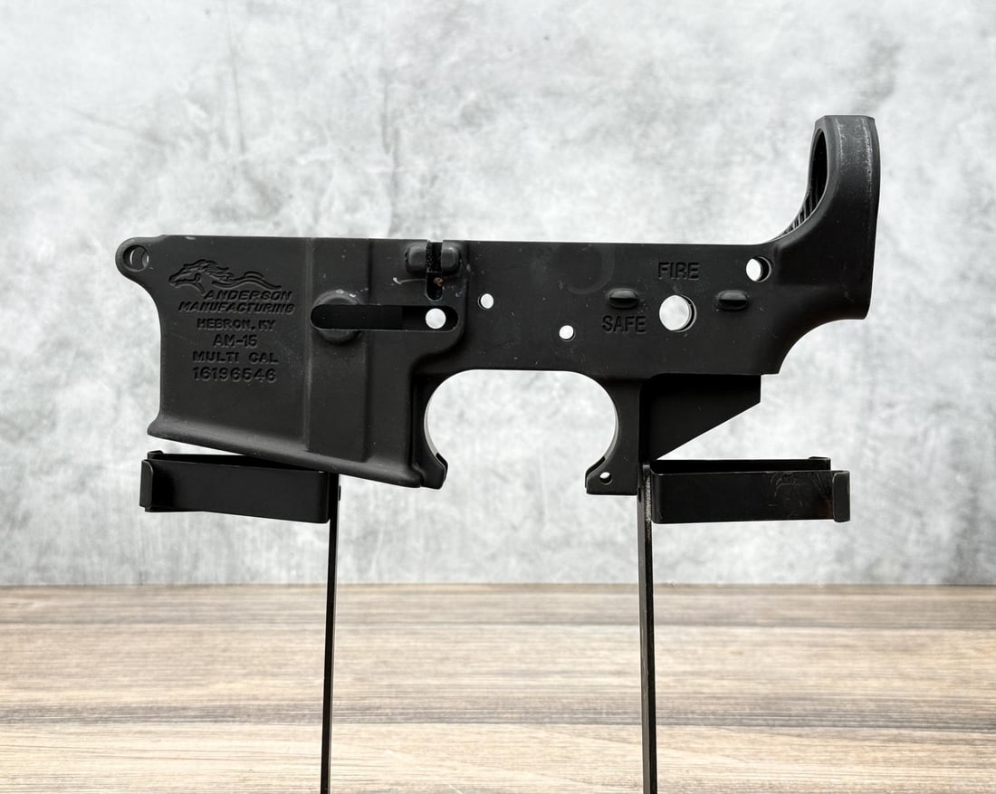 Anderson Manufacturing AM-15 AR-15 Lower Receiver: New. Requires FFL Transfer. No sales to the following areas, a bid from any of these restricted areas will result in immediate termination of your agility to place bids with our auction company in per