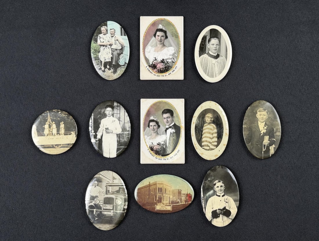 Collection of Celluloid Photo Pocket Mirrors (1 of 8)