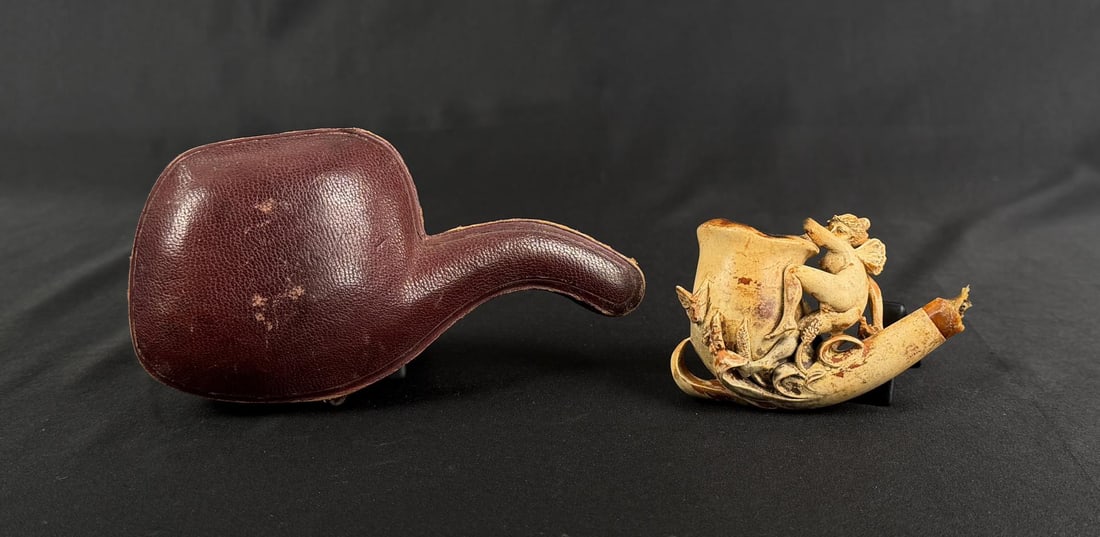 Antique Meerschaum Figural Pipe in Case (1 of 7)