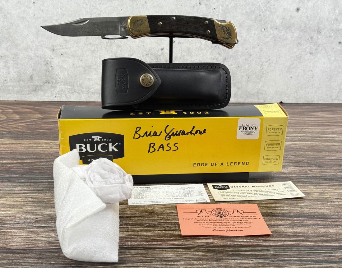 Buck 110 Custom Brian Yellowhorse Bass Knife (1 of 13)
