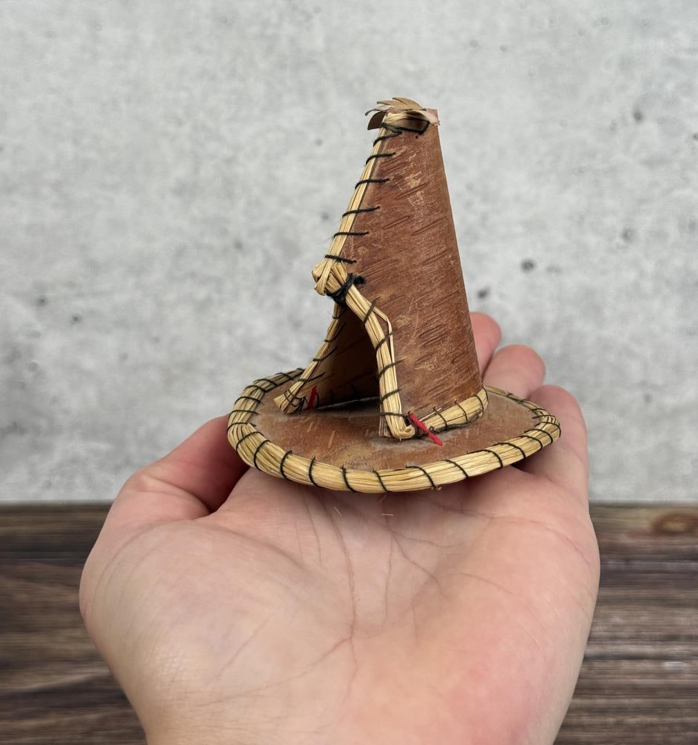 Canadian First Nations Birchbark Miniature Tipi (1 of 6)