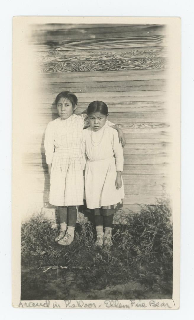 Maude in the Door Ellen Fire Bear Crow Photo (1 of 3)