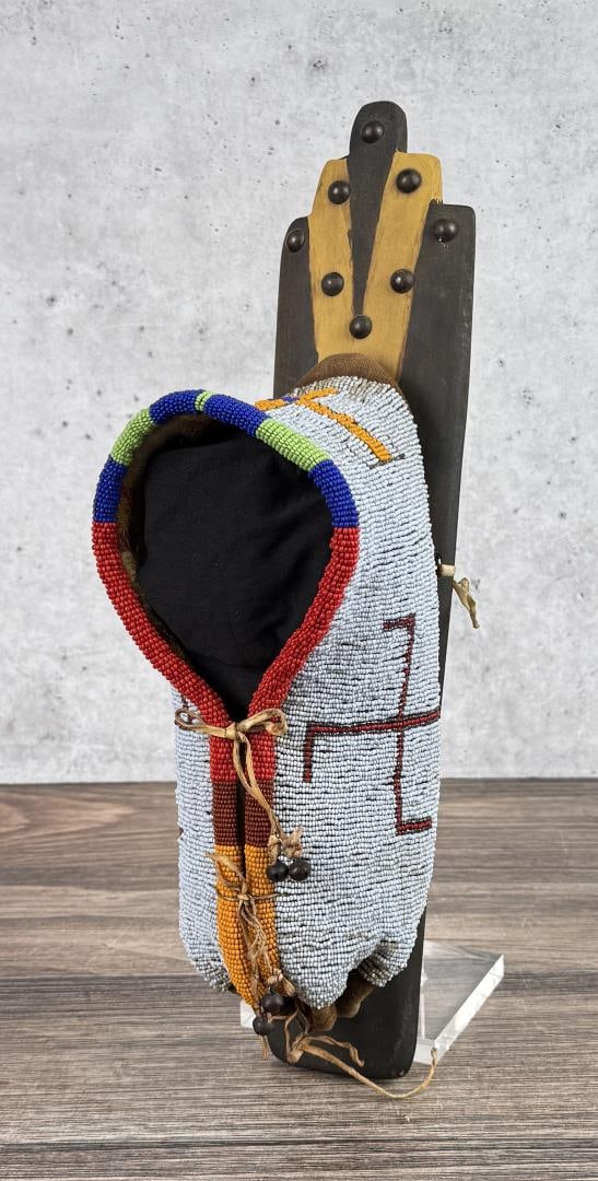 Kiowa Indian Whirling Log Beaded Cradleboard (1 of 10)