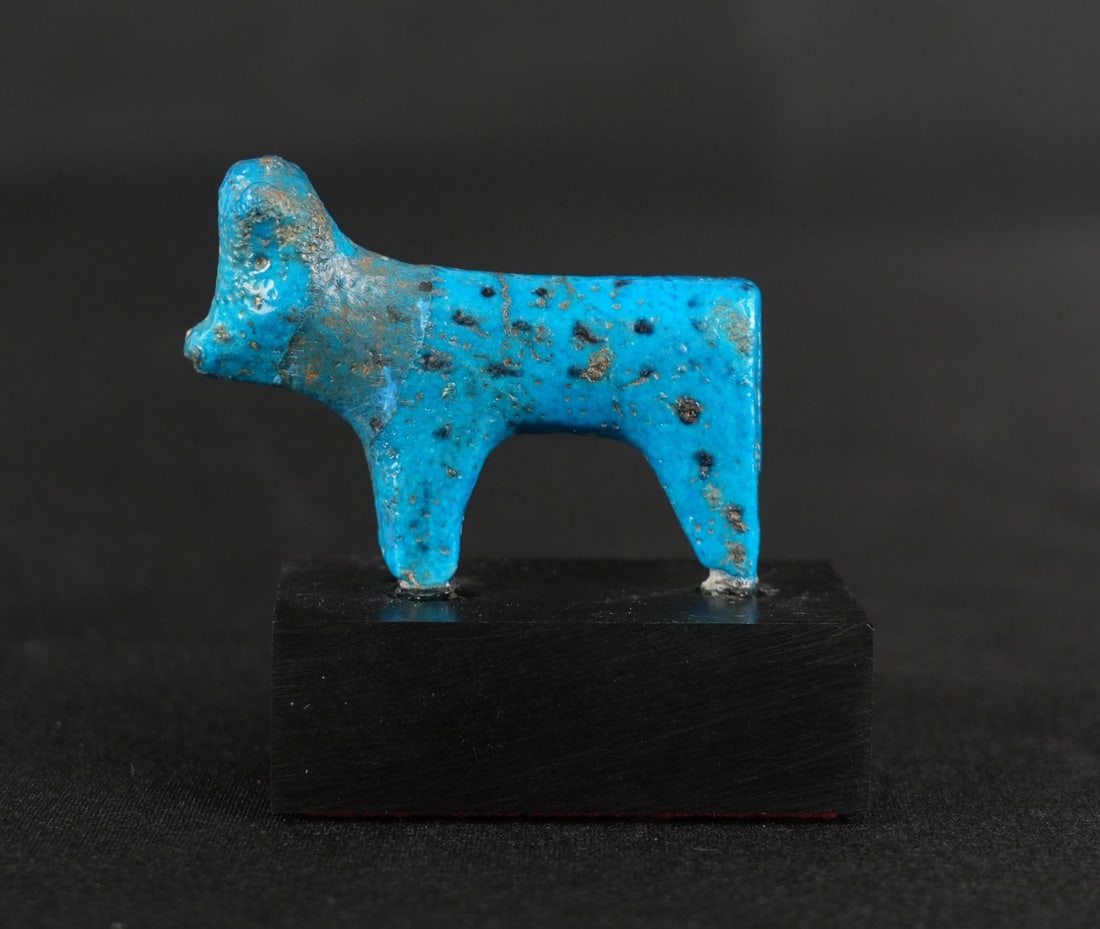 Ancient Egyptian Faience Apis Bull Statuette (1 of 8)