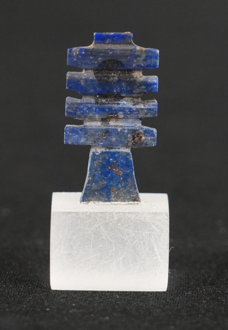 Ancient Egyptian Lapis Lazuli Djed PIllar Amulet (1 of 6)