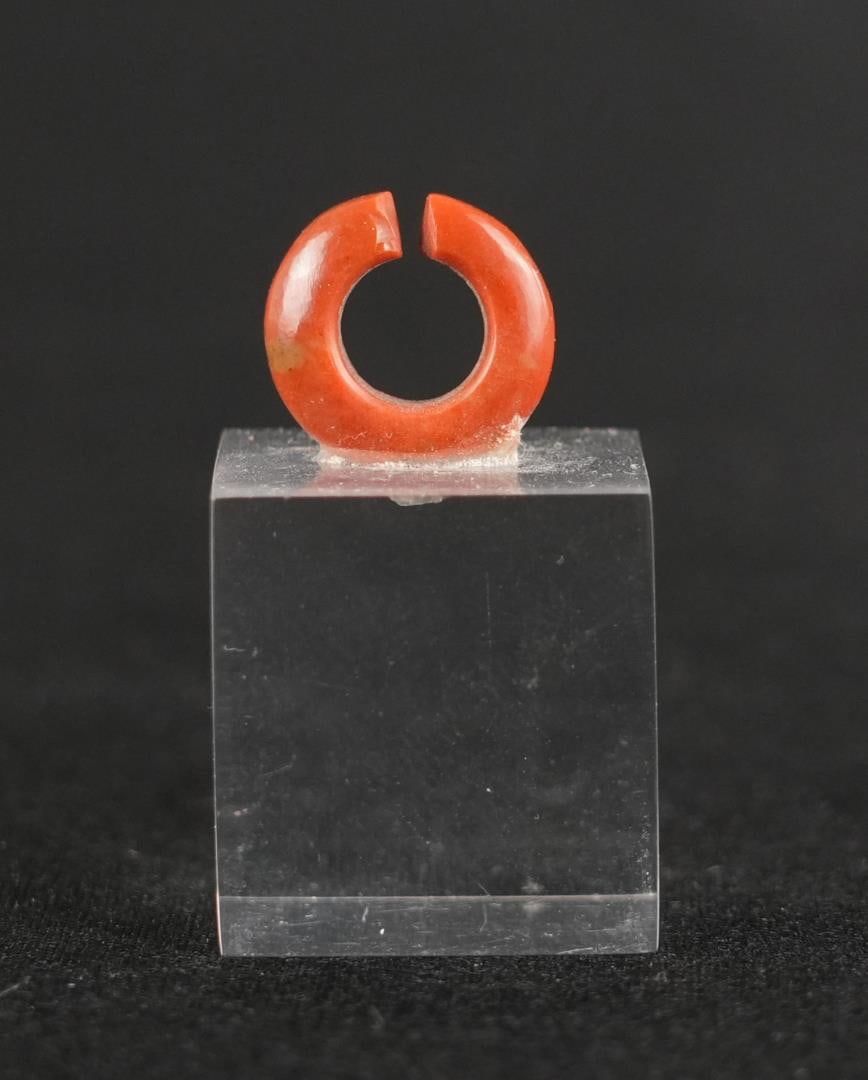 Ancient Egyptian Red Jasper Hair Ring (1 of 7)