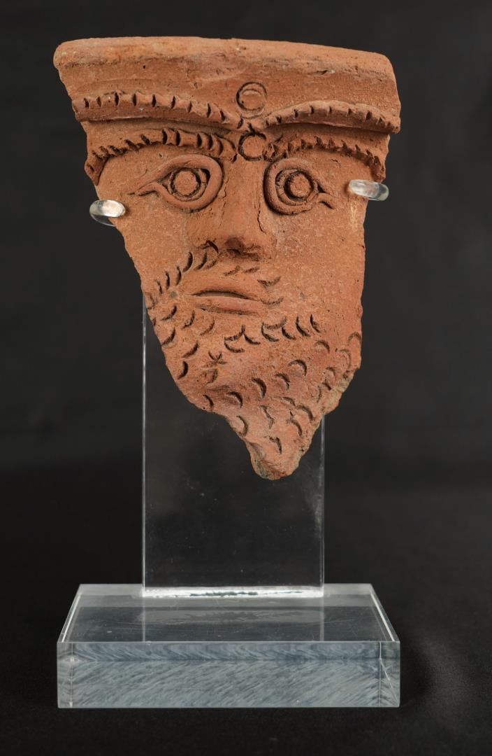 Greco Roman Dionysus Terracotta Mask Fragment (1 of 8)