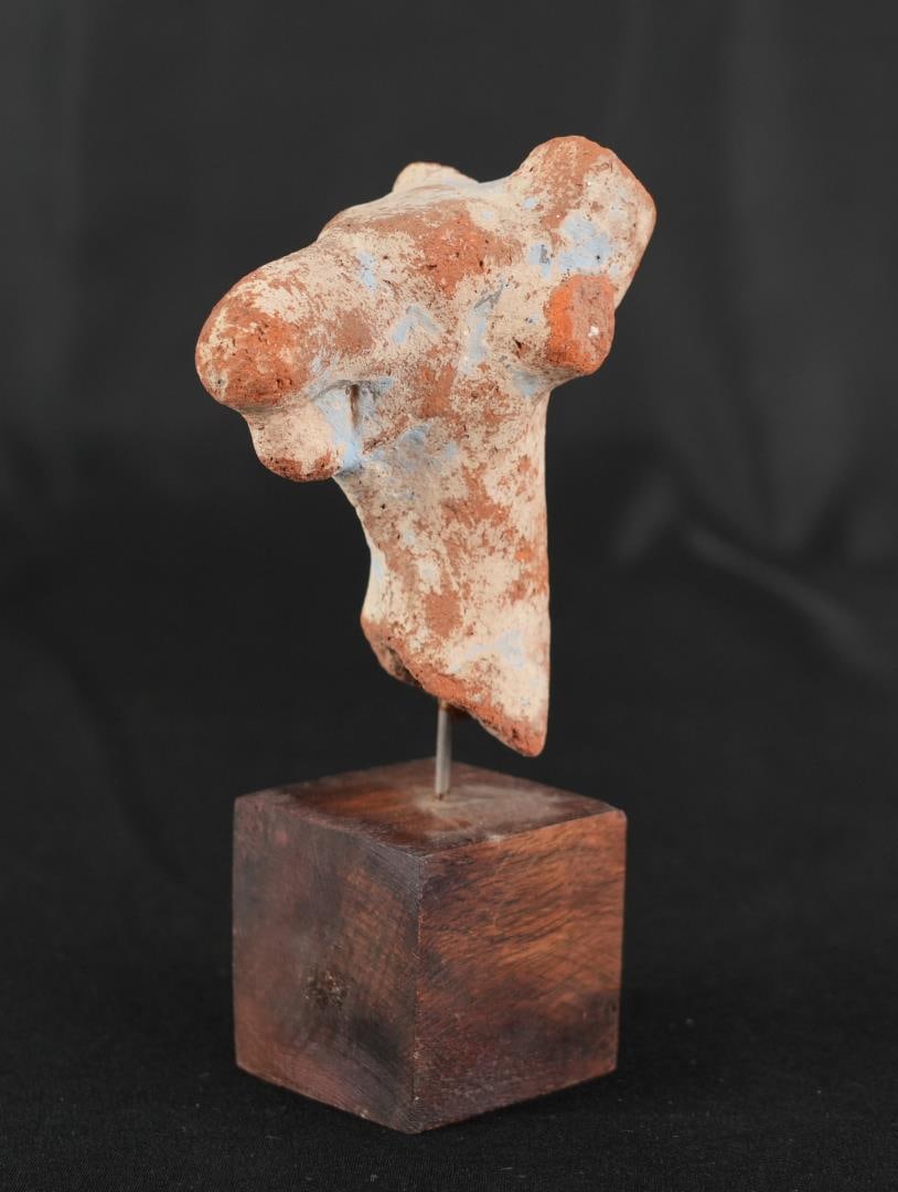 Ancient Egyptian Terracotta Painted Caprine Head (1 of 6)