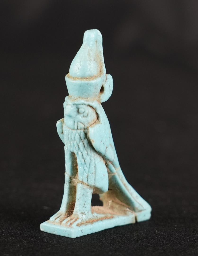 Ancient Egyptian Faience Amulet of Horus (1 of 8)