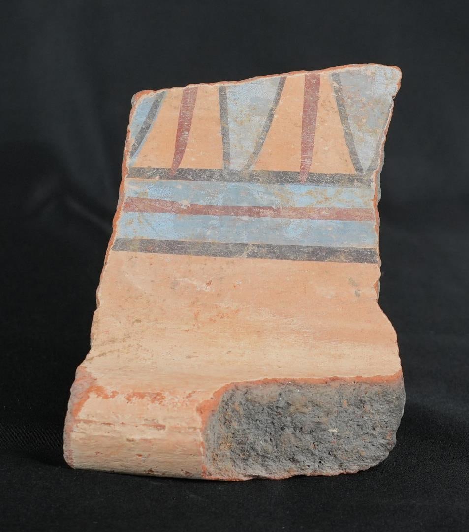 Ancient Egyptian Painted Amarna Pottery Fragment (1 of 7)