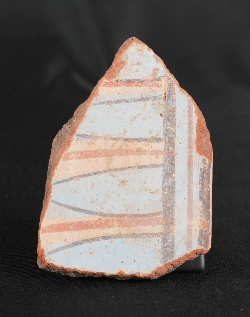 Ancient Egyptian Painted Amarna Pottery Fragment (1 of 6)