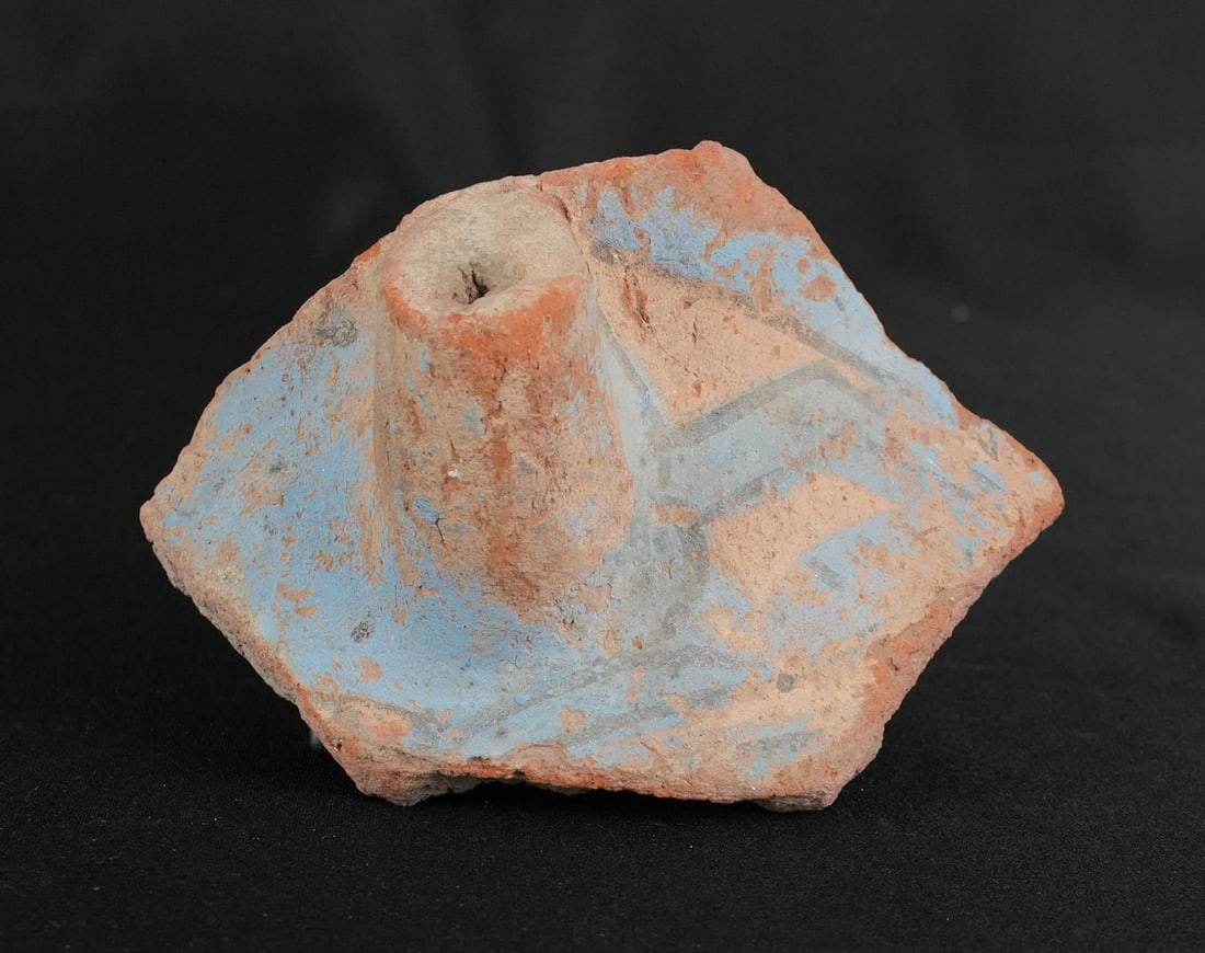Ancient Egyptian Painted Amarna Pottery Fragment (1 of 6)