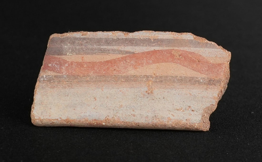 Ancient Egyptian Painted Amarna Pottery Fragment (1 of 6)
