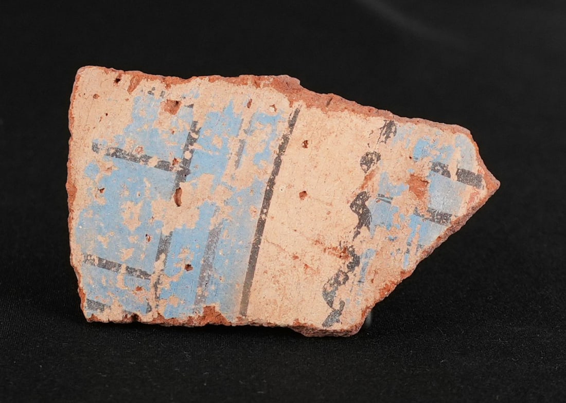 Ancient Egyptian Painted Amarna Pottery Fragment (1 of 6)
