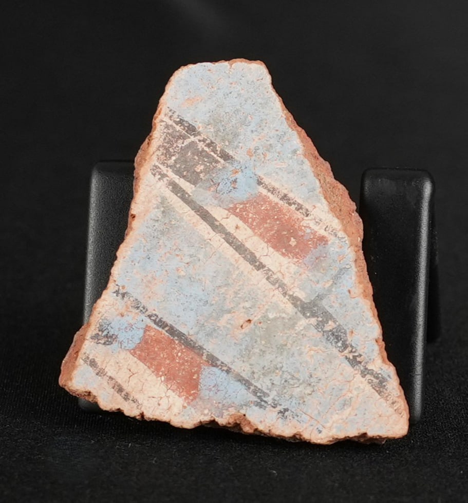 Ancient Egyptian Painted Amarna Pottery Fragment (1 of 6)