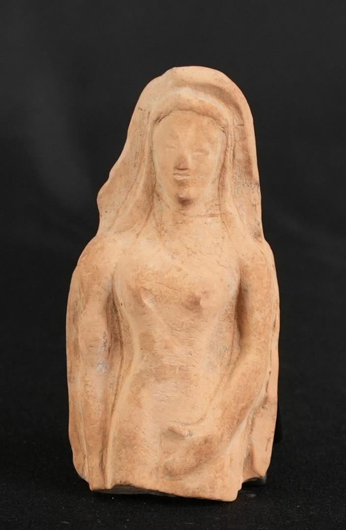 Ancient Greek Terracotta Woman of Rhodes Statue (1 of 5)