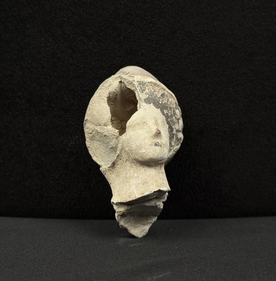 Ancient Phoenician Terracotta Head of Goddess (1 of 5)