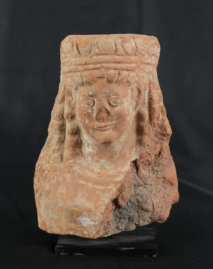 Ancient Greek Helenestic Terracotta Goddess Bust (1 of 5)