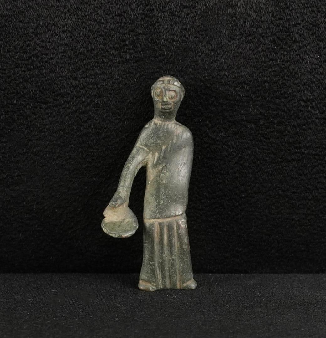 Ancient Etruscan Bronze Votive Worshiper Statuette (1 of 4)