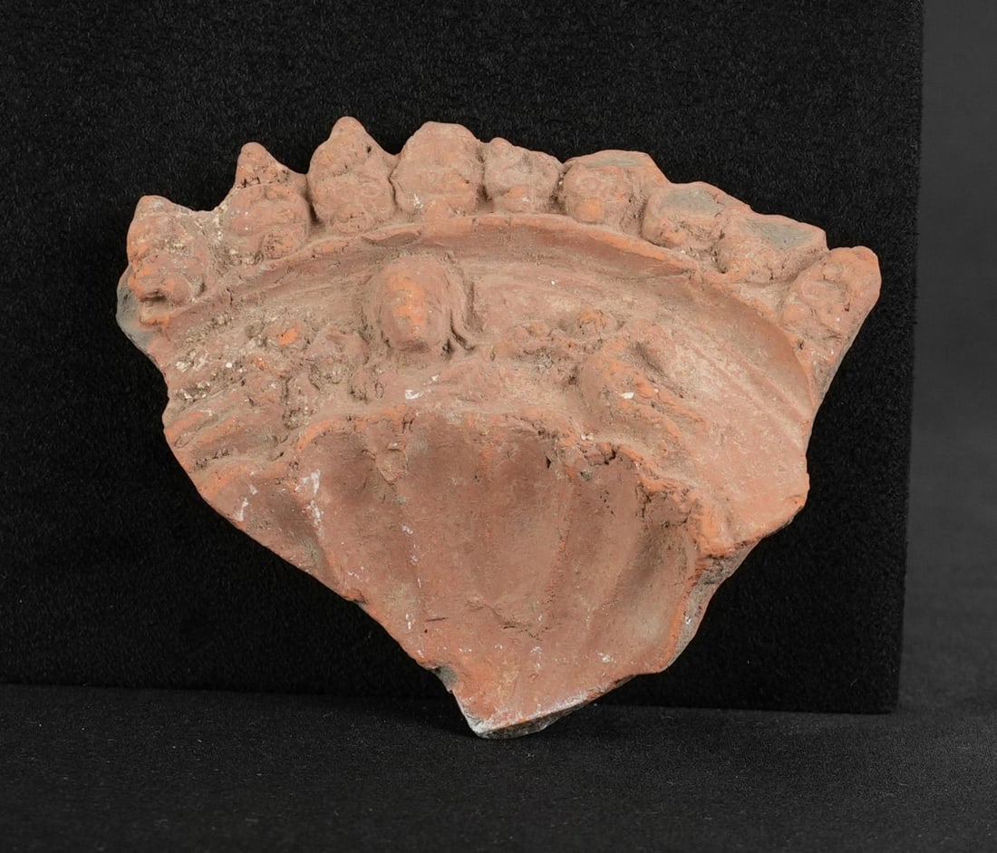 Ancient Terracotta Water Font Plaque Fragment (1 of 4)
