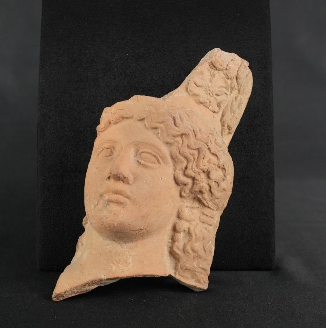 Ancient Greek Helenestic Terracotta Goddess Head (1 of 5)