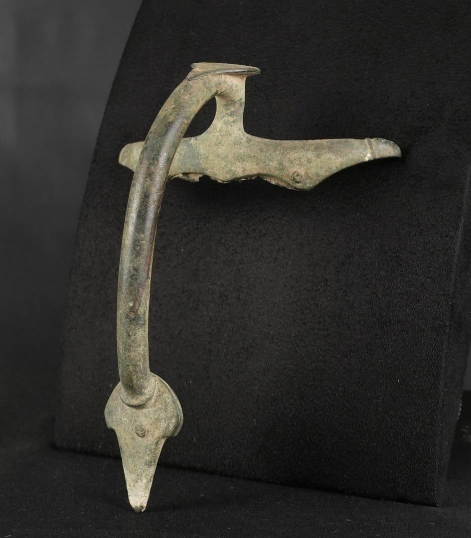 Ancient Roman Bronze Oinochoe Handle (1 of 6)