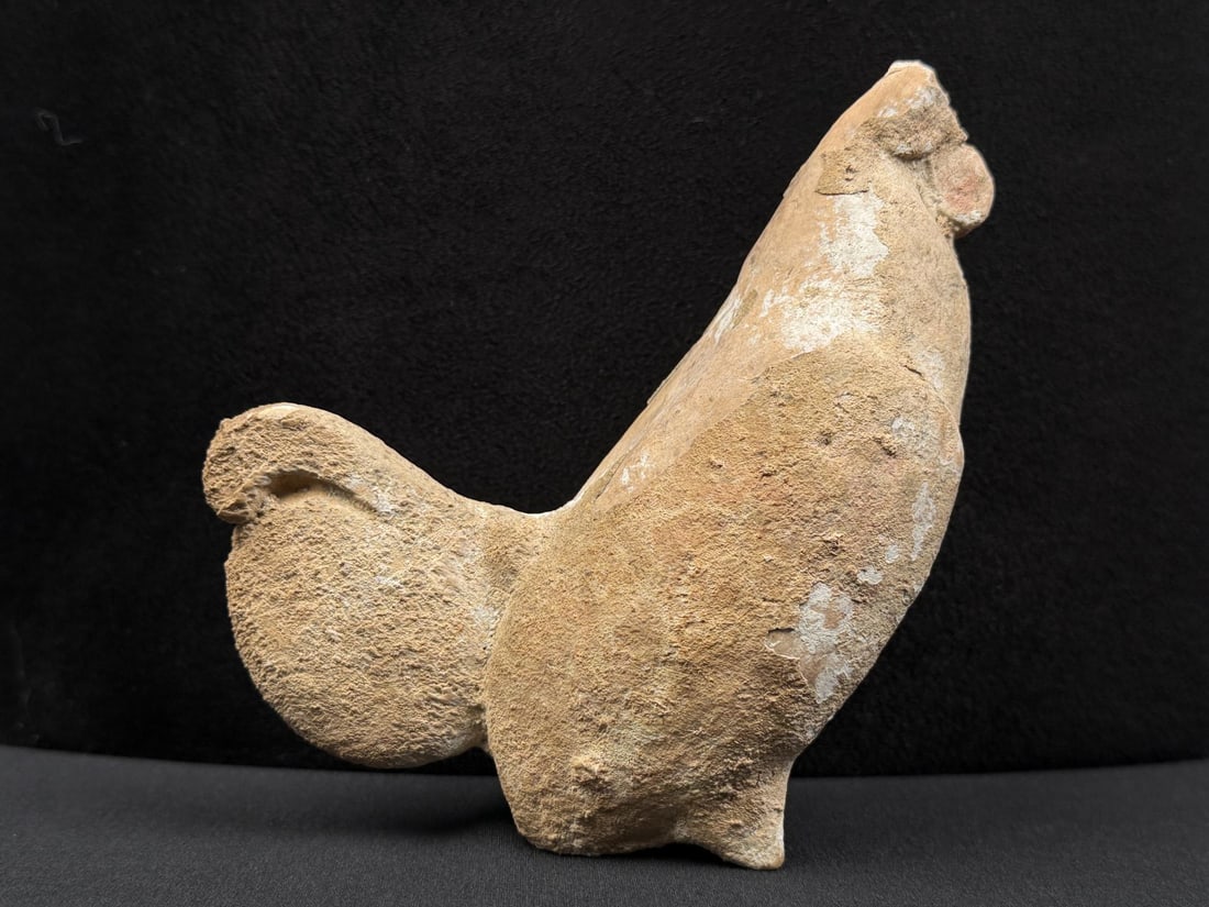 Ancient Greek Terracotta Rooster Statuette (1 of 7)