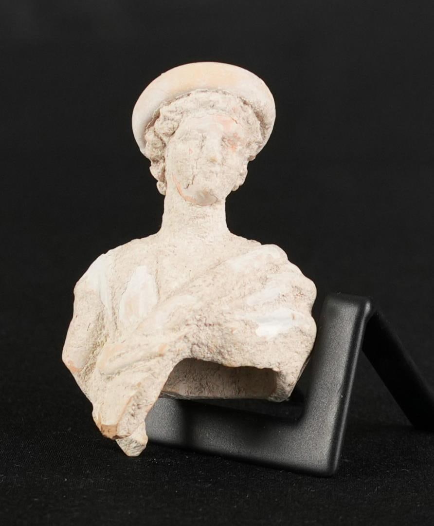 Ancient Greek Helenestic Terracotta Goddess Bust (1 of 5)