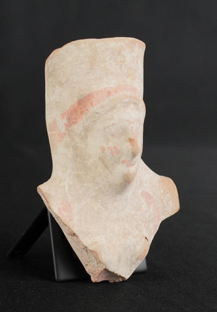 Ancient Greek Boeotian Terracotta Demeter Bust (1 of 5)