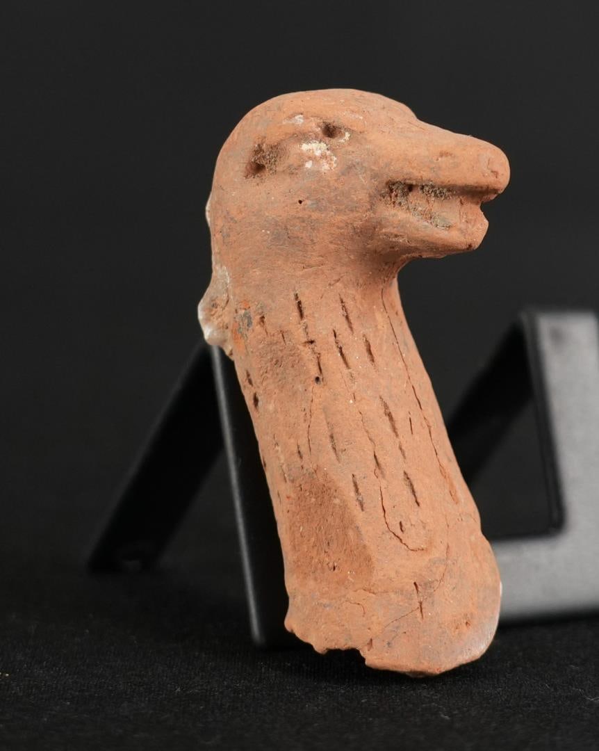 Ancient Egyptian Terracotta Swan Head Finnial (1 of 5)