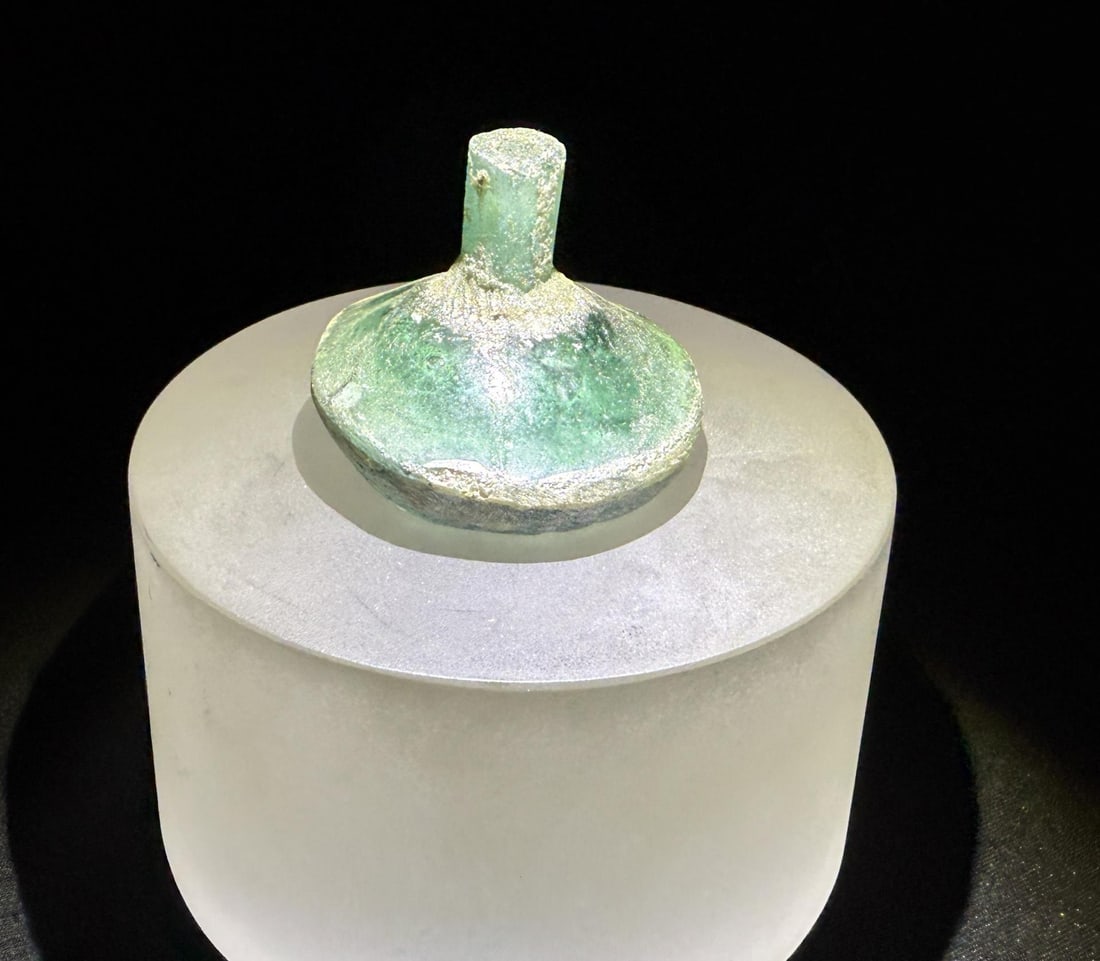 Time of Christ Ancient Roman Bottle: 1 1/2" tall by 2" in diameter.