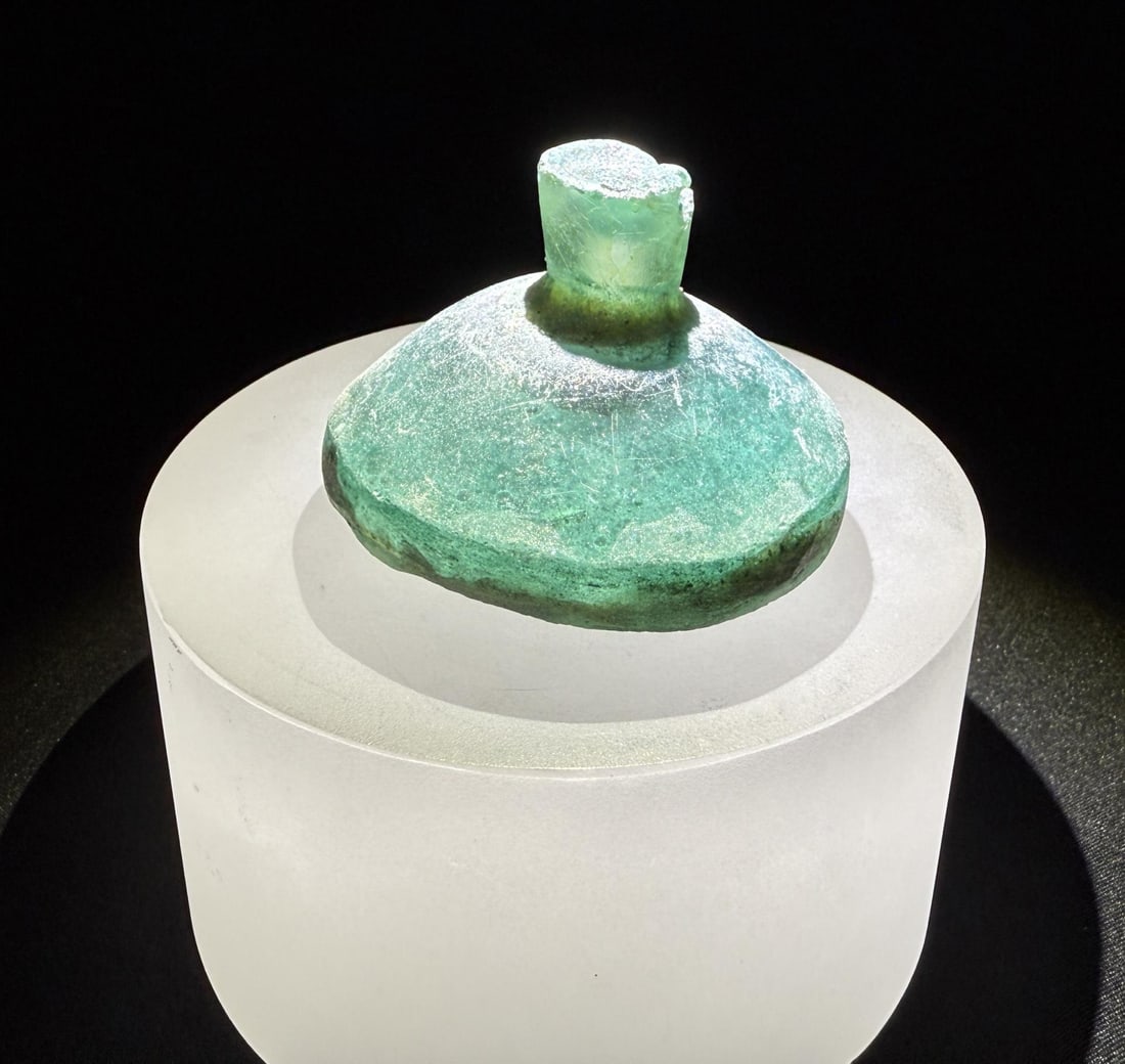 Time of Christ Ancient Roman Bottle: 1 1/2" tall by 2" in diameter.