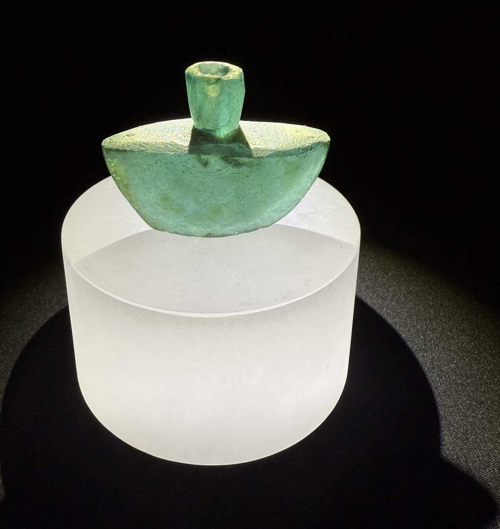 Time of Christ Ancient Roman Bottle: 2 1/8" by 2" by 3/4"