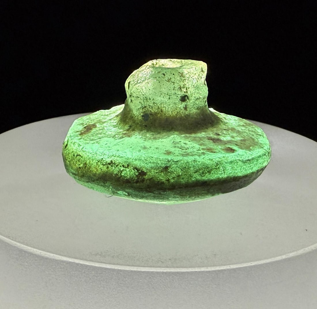 Time of Christ Ancient Roman Bottle: 1" tall by 1 1/2" in diameter.