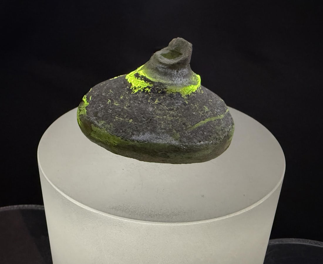 Time of Christ Ancient Roman Bottle: 1 1/2" tall by 2 1/4" in diameter.