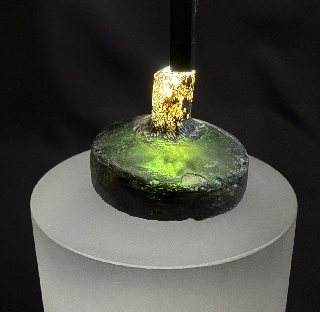 Time of Christ Ancient Roman Bottle: 1 1/2" tall by 2" in diameter.