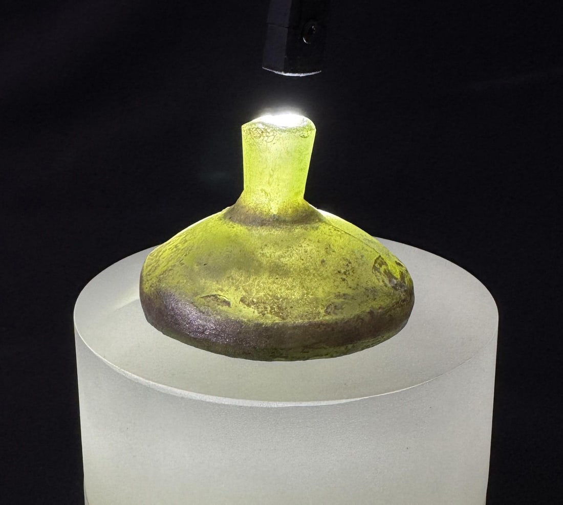 Time of Christ Ancient Roman Bottle: 1 1/2" tall by 2" in diameter.