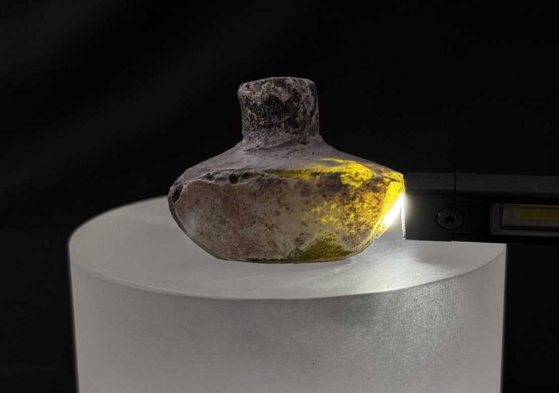 Time of Christ Ancient Roman Bottle: 1 5/8" by 1 1/4" by 7/8"