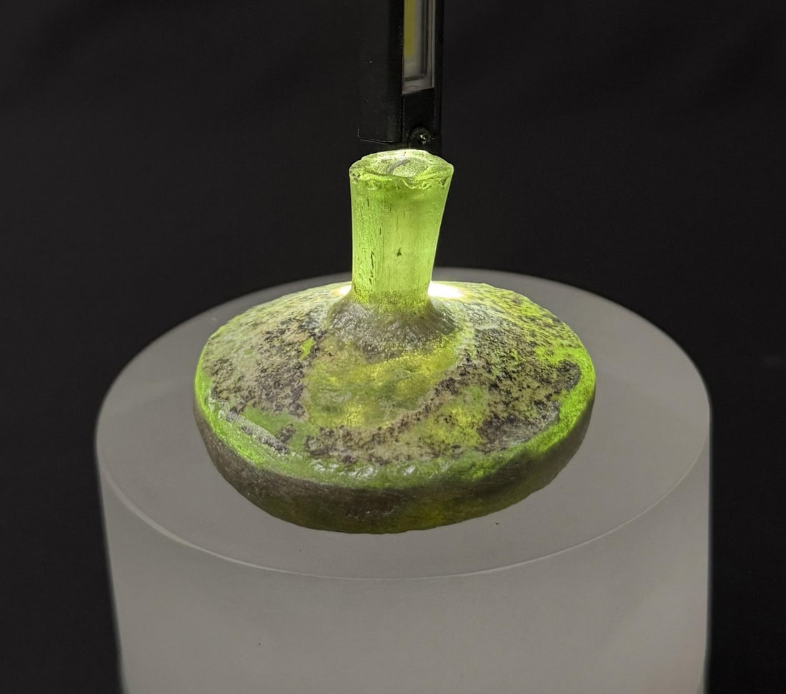 Time of Christ Ancient Roman Bottle: 1 5/8" tall by 2" in diameter.