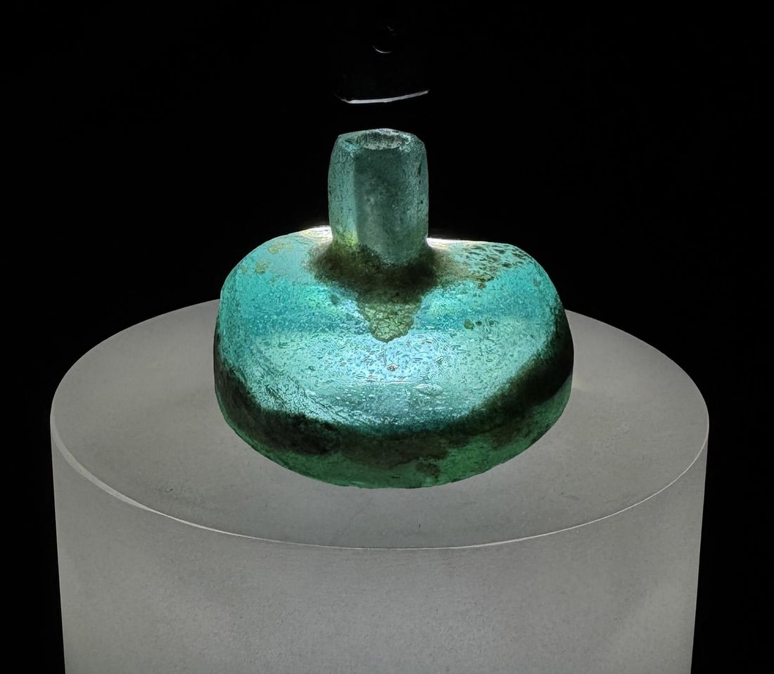 Time of Christ Ancient Roman Bottle: 1 1/2" tall by 1 1/2" in diameter.