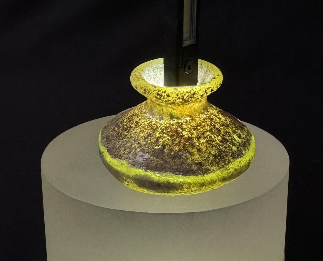 Time of Christ Ancient Roman Bottle: 1 1/4" tall by 2" in diameter.